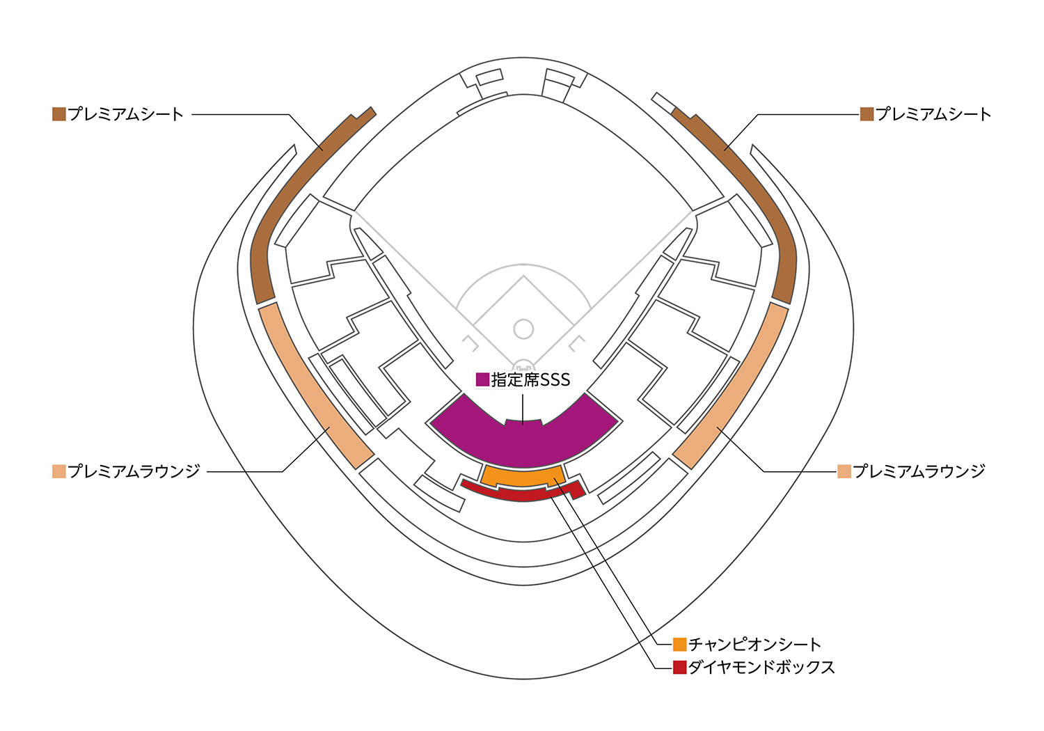 日本戦 ホスピタリティパッケージ席図